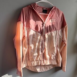 Nike Pink and Blush Colorblock Hooded Windbreaker Jacket